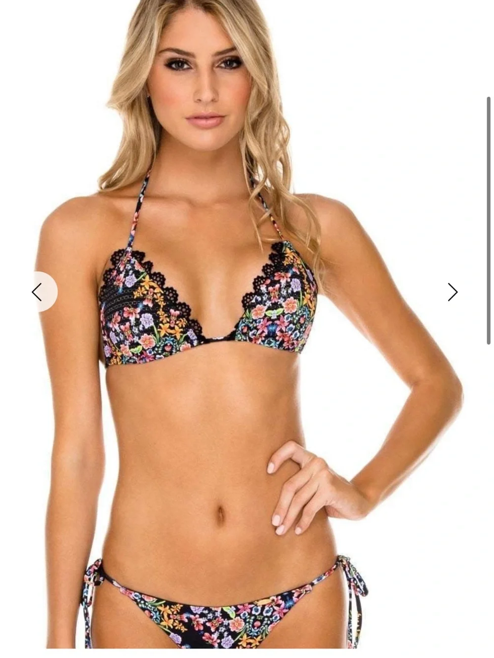 LULI FAMA NOCHES DE SEVILLA TRIANGLE BIKINI TOP AND BOTTOMS SIZE M - Picture 3 of 14